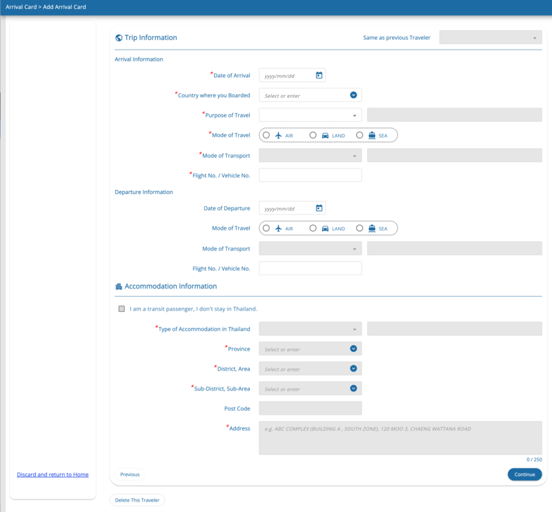 TDAC Application Process - Step 3