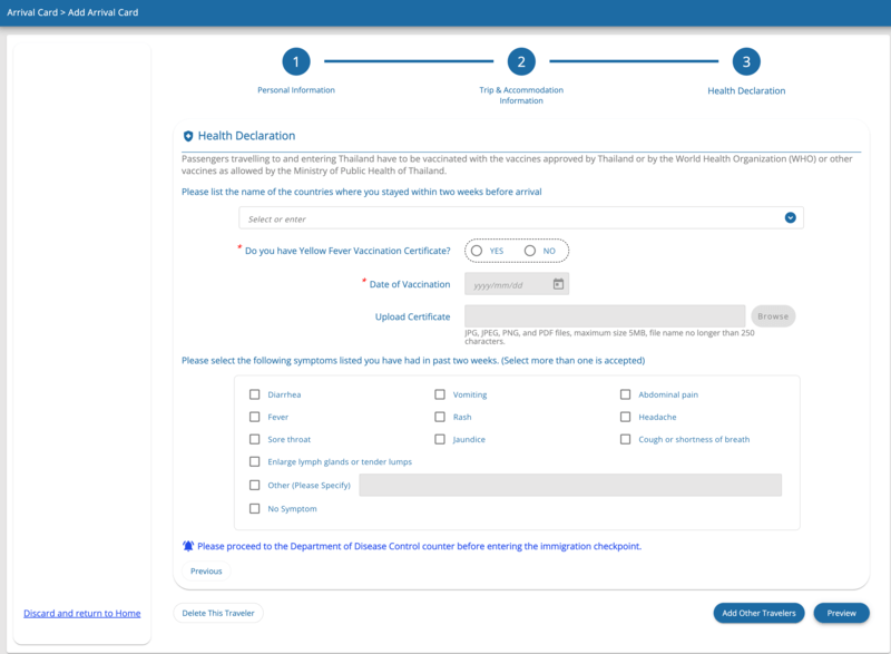 TDAC Application Process - Step 4
