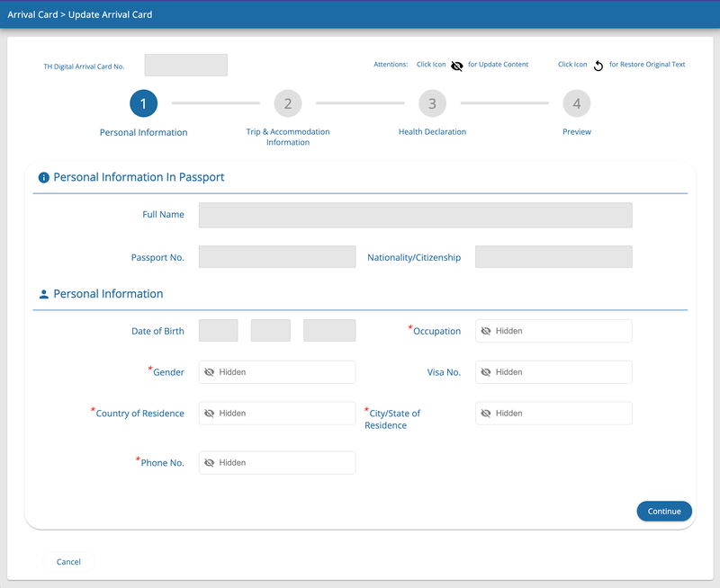 TDAC Application Process - Step 3