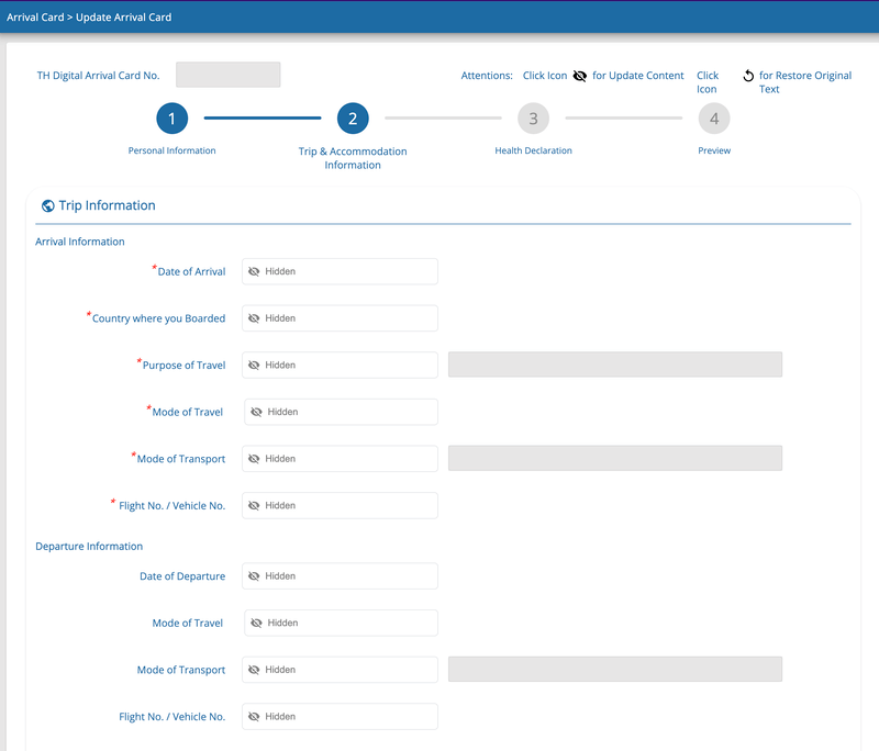 TDAC Application Process - Step 4