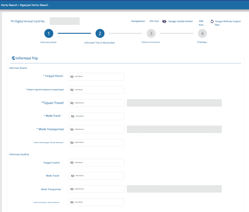 Proses Aplikasi TDAC - Langkah 4