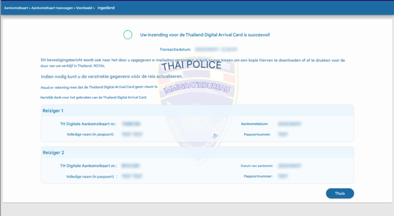 TDAC Aanvraagproces - Stap 6