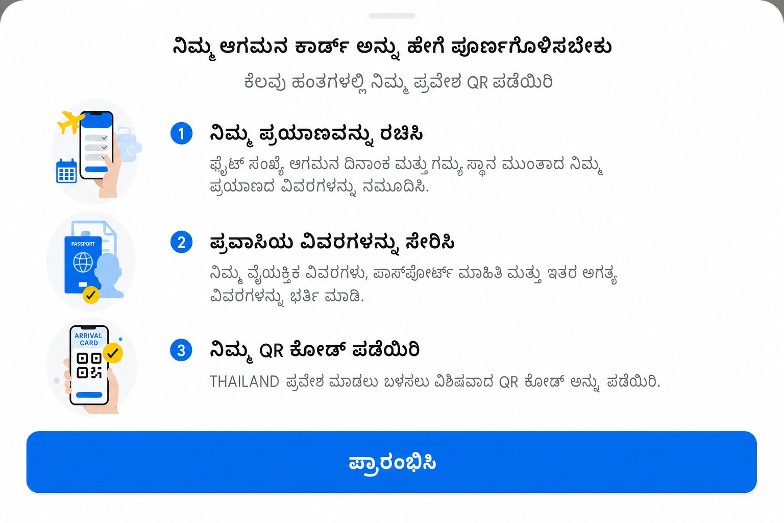 THIM ಆಗಮನ ಕಾರ್ಡ್ ಸೂಚನಾ ಪರದೆಯ ಸಂಶೋಧಿತ ಆವೃತ್ತಿ