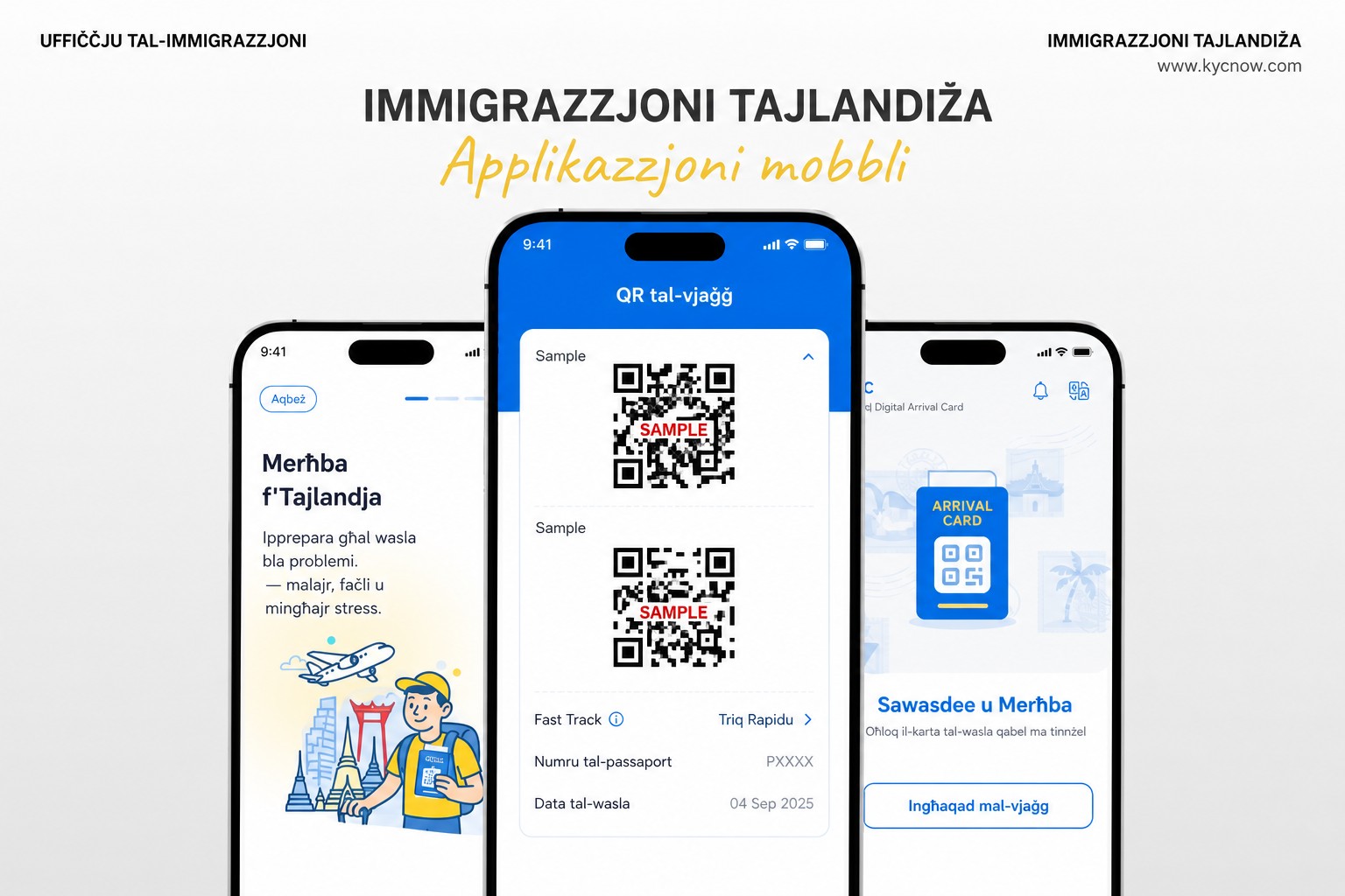 Previżjoni mmsanita tal-applikazzjoni mobbli THIM Thai Immigration